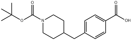 4-((1-(TERT-BUTOXYCARBONYL)PIPERIDIN-4-YL)METHYL)BENZOIC ACID 구조식 이미지