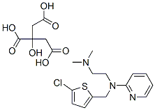 N-[(5-chloro-2-thienyl)methyl]-N',N'-dimethyl-N-2-pyridylethylenediamine 2-hydroxy-1,2,3-propanetricarboxylate 구조식 이미지
