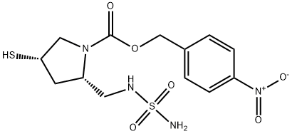 (2R,4S)-4-nitrobenzyl 4-Mercapto-2-((sulfaMoylaMino)Methyl)pyrrolidine-1-carboxylate Structure