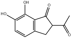 1H-Inden-1-one, 2-acetyl-2,3-dihydro-6,7-dihydroxy- (9CI) Structure