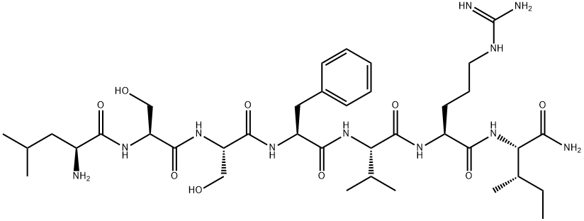 H-LEU-SER-SER-PHE-VAL-ARG-ILE-NH2 구조식 이미지