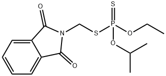 디티오인산O-에틸S-(1,3-디히드로-1,3-디옥소-2H-이소인돌-2-일메틸)O-이소프로필에스테르 구조식 이미지