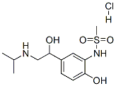 N-[2-히드록시-5-[1-히드록시-2-(이소프로필아미노)에틸]페닐]메탄술폰아미드모노염산염 구조식 이미지