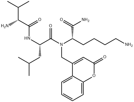 valyl-leucyl-lysyl-4-aminomethylcoumarin Structure