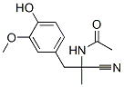 (-)-N-(alpha-cyano-4-hydroxy-3-methoxy-alpha-methylphenethyl)acetamide Structure