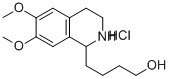 4-(6,7-DIMETHOXY-1,2,3,4-TETRAHYDRO-ISOQUINOLIN-1-YL)-BUTAN-1-OL HYDROCHLORIDE 구조식 이미지