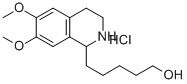 5-(6,7-DIMETHOXY-1,2,3,4-TETRAHYDRO-ISOQUINOLIN-1-YL)-PENTAN-1-OL HYDROCHLORIDE 구조식 이미지