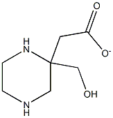 2-Piperazinemethanol,acetate(ester)(9CI) Structure