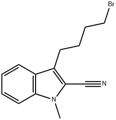 3-(4-브로모부틸)-2-시아노-1-메틸린돌 구조식 이미지