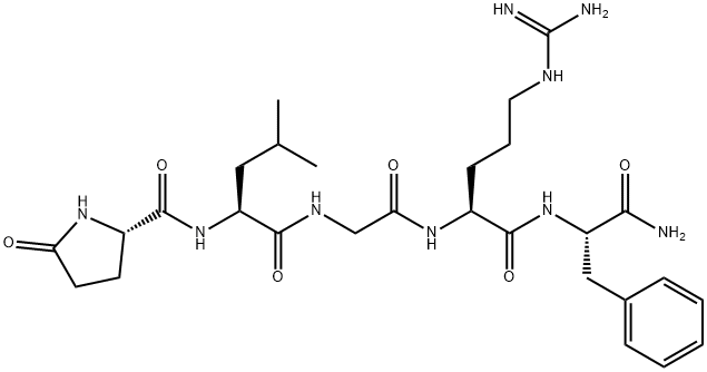 피로글루타밀-류실-글리실-아르기닐-페닐알라닌아미드 구조식 이미지