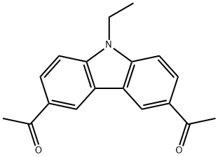 3,6-디아세틸-9-에틸-9H-카르바졸 구조식 이미지