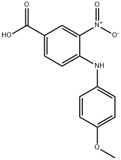 4-[(4-methoxyphenyl)amino]-3-nitrobenzoic acid 구조식 이미지
