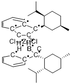 (+)-BIS[1-[(1'R,2'R,5'R)-2'-I-PROPYL-5'-METHYLCYCLOHEXYL]INDENYL]ZIRCONIUM (IV) DICHLORIDE Structure