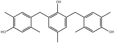 2,6-Bis[(4-hydroxy-2,5-dimethylphenyl)methyl]-4-methyl phenol Structure
