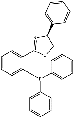 S(+)-2-[2-(DIPHENYLPHOSPHINO)PHENYL]-4-PHENYL-2-OXAZOLINE 구조식 이미지
