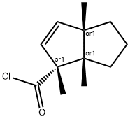 1-Pentalenecarbonyl chloride, 1,3a,4,5,6,6a-hexahydro-1,3a,6a-trimethyl-, (1alpha,3abeta,6abeta)- (9CI) Structure