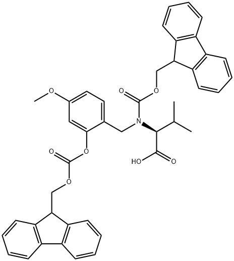 FMOC-(FMOCHMB)VAL-OH Structure