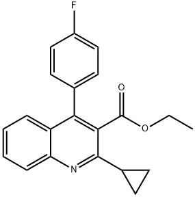Ethyl 2-cyclopropyl-4-(4-fluorophenyl)-quinolyl-3-carboxylate  Structure