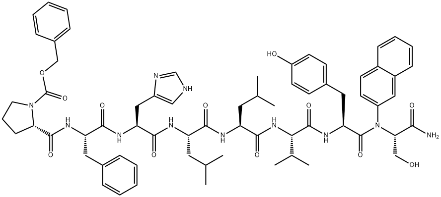 Z-PRO-PHE-HIS-LEU-LEU-VAL-TYR-SER-BETANA Structure