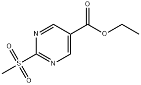 ETHYL 2-(METHYLSULFONYL)PYRIMIDINE-5-CARBOXYLATE Structure