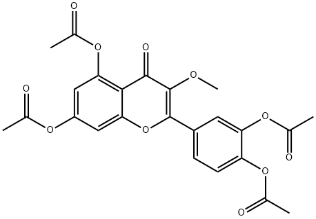 3-O-Methylquercetin tetraacetate Structure