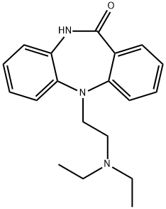 5-[2-(Diethylamino)ethyl]-5,10-dihydro-11H-dibenzo[b,e][1,4]diazepin-11-one 구조식 이미지