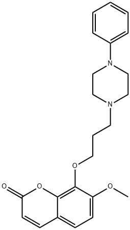 8-(3-(4-phenyl-1-piperazinyl)propoxy)-7-methoxycoumarin 구조식 이미지