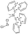 디메틸실릴비스(9-플루오레닐)지르코늄디클로라이드 구조식 이미지