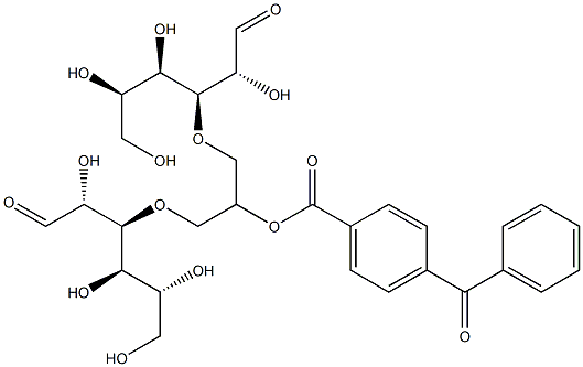 1,3-bis(3-deoxyglucopyranose-3-yloxy)-2-propyl-4-benzoylbenzoate 구조식 이미지