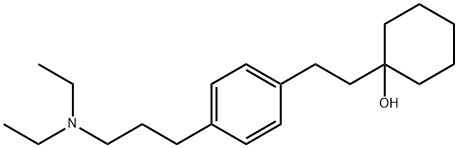 1-[p-[3-(디에틸아미노)프로필]페네틸]-1-사이클로헥산올 구조식 이미지