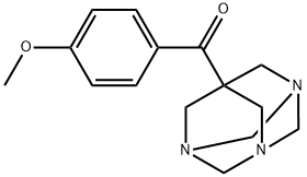 (4-methoxyphenyl)(1,3,5-triazatricyclo[3.3.1.1~3,7~]dec-7-yl)methanone Structure