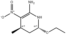 2-Pyridinamine,6-ethoxy-1,4,5,6-tetrahydro-4-methyl-3-nitro-,trans-(9CI) Structure