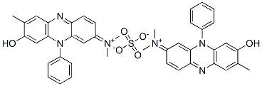 bis(N-(7-hydroxy-8-methyl-5-phenylphenazin-3-ylidene)dimethylammonium) sulfate Structure