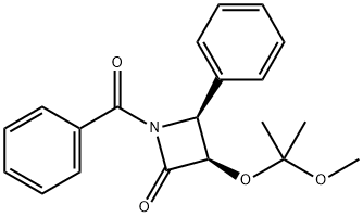 (3R-cis)-1-Benzoyl-3-(1-methoxy-1-methylethoxy)-4-phenyl-2-azetidinone Structure
