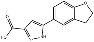 5-(2,3-Dihydro-1-benzofuran-5-yl)-1H-pyrazole-3-carboxylic acid Structure