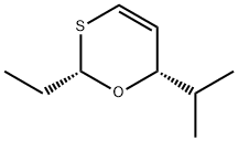 6H-1,3-Oxathiin,2-ethyl-6-(1-methylethyl)-,cis-(9CI) 구조식 이미지