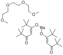 BIS(2,2,6,6-TETRAMETHYL-3,5-HEPTANEDIONATO)BARIUM TRIGLYME ADDUCT Structure