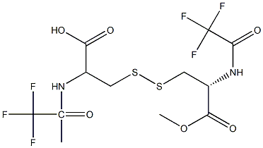 N,N'-Bis(trifluoroacetyl)-L-cystine dimethyl ester 구조식 이미지
