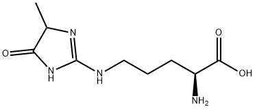 N(delta)-(5-methyl-4-oxo-2-imidazolin-2-yl)ornithine Structure