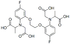 1,2-bis(2-(1-hydroxycarbonyl)ethyl-(hydoxycarbonylmethyl)amino-5-fluorophenoxy)ethane Structure