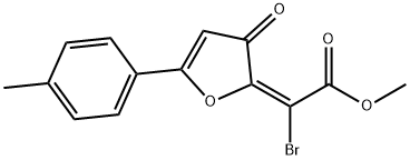 Methyl bromo(5-(4-methylphenyl)-3-oxo-2(3H)-furanylidene)acetate (Z)- 구조식 이미지