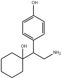 1-[2-amino-1-(4-hydroxyphenyl)ethyl]cyclohexanol 구조식 이미지