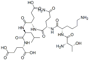 트레오닐-리실-글루타미닐-글루타밀-류실-글루탐산 구조식 이미지