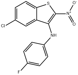 5-클로로-N-(4-플루오로페닐)-2-니트로-벤조티오펜-3-아민 구조식 이미지