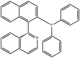 (R)-(+)-1-(2-DIPHENYLPHOSPHINO-1-NAPHTHYL)ISOQUINOLINE 구조식 이미지