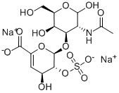2-ACETAMIDO-2-DEOXY-3-O-(2-O-SULFO-BETA-D-GLUCO-4-ENEPYRANOSYLURONIC ACID)-D-GALACTOSE, 2NA 구조식 이미지