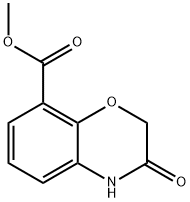 METHYL 3-OXO-3,4-DIHYDRO-2H-BENZO[B][1,4]OXAZINE-8-CARBOXYLATE Structure