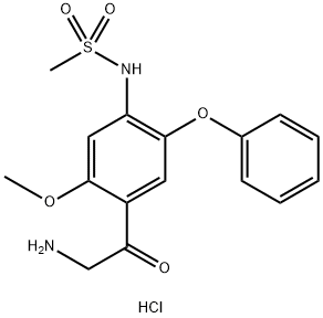 N-(4-(2-aminoacetyl)-5-methoxy-2-phenoxyphenyl)methanesulfonamide hydrochloride Structure