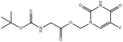 1-(N-tert-부틸옥시카르보닐)글리실옥시메틸-5-플루오로우라실 구조식 이미지
