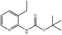 CARBAMIC ACID, (3-ETHYL-2-PYRIDINYL)-, 1,1-DIMETHYLETHYL ESTER 구조식 이미지